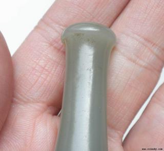 128清代和田玉烟嘴