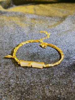 珍·尚银和田玉竹节手链美到我心上了💓